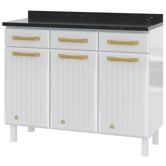 Balcão Diamante New com 3 Portas e 3 Gavetas