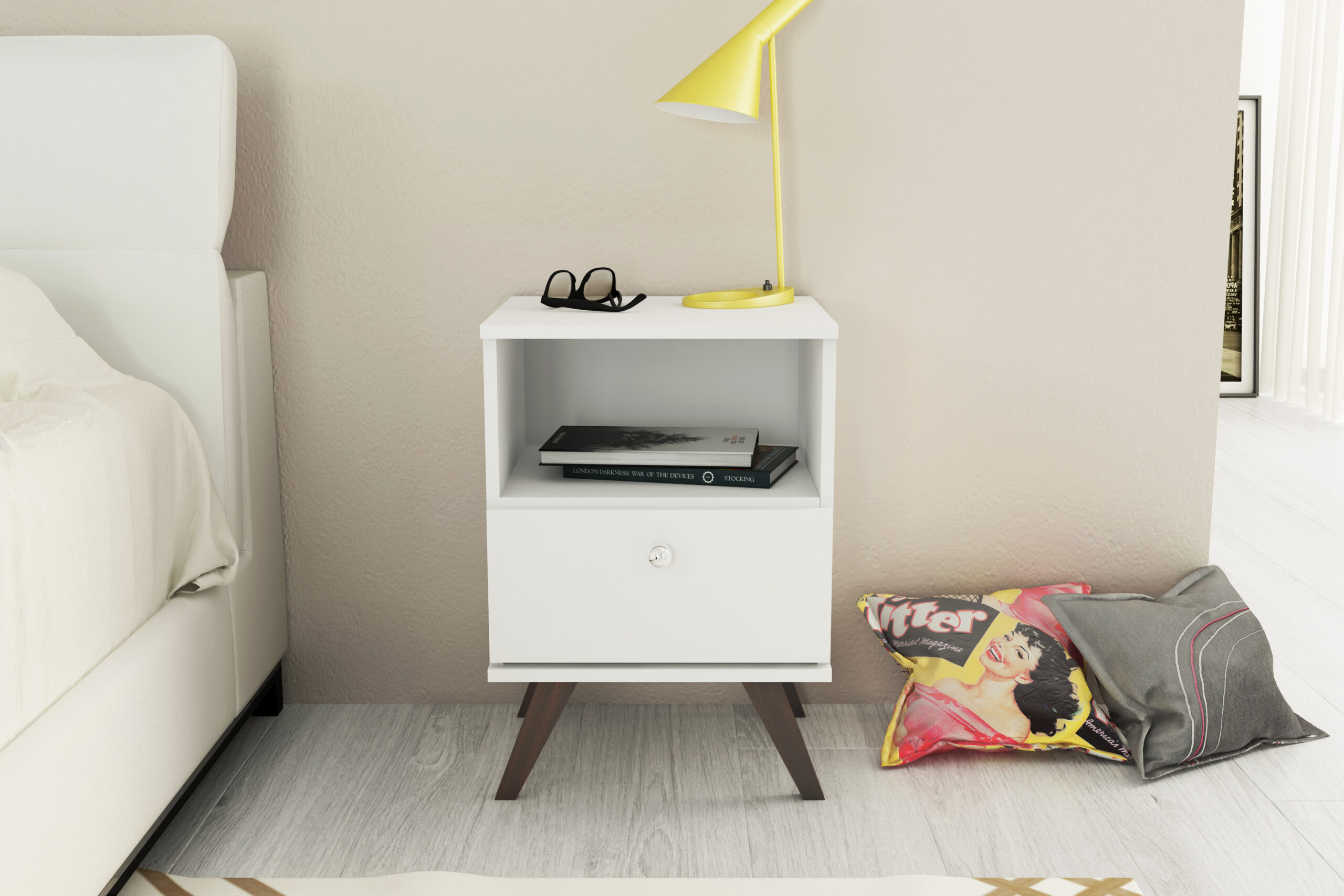 Mesa De Cabeceira RT 3019 com 1 Gaveta
