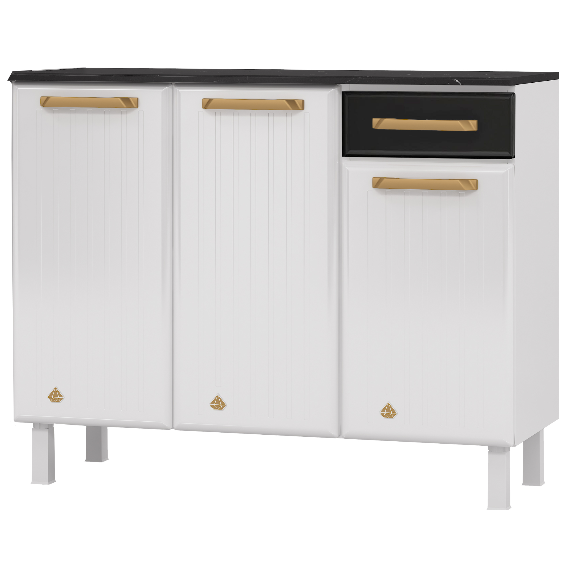 Balcão Diamante Smart com 3 Portas e 1 Gaveta - Imagem 2