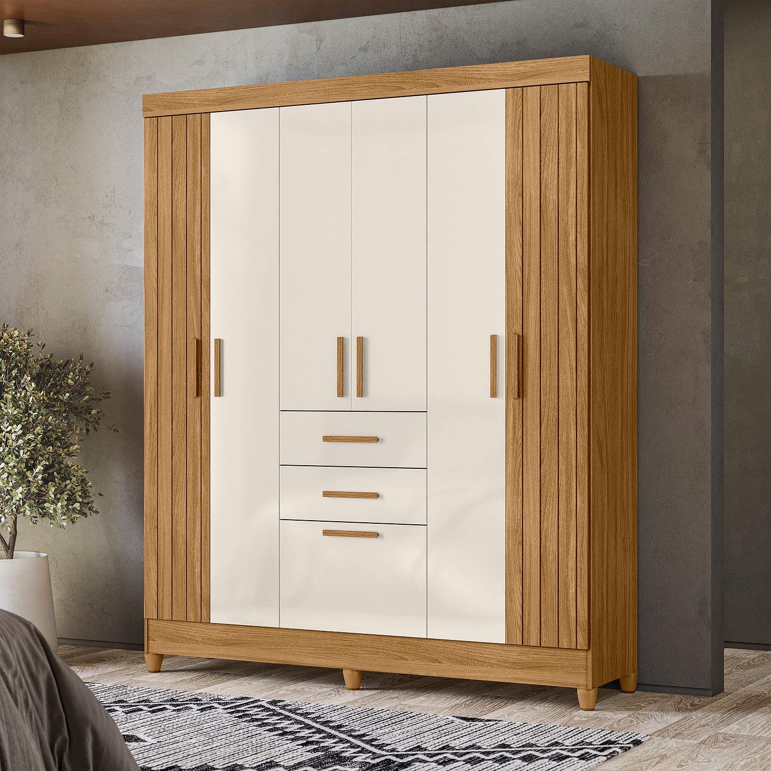 Roupeiro Malta com 7 Portas e 2 Gavetas - Imagem 2