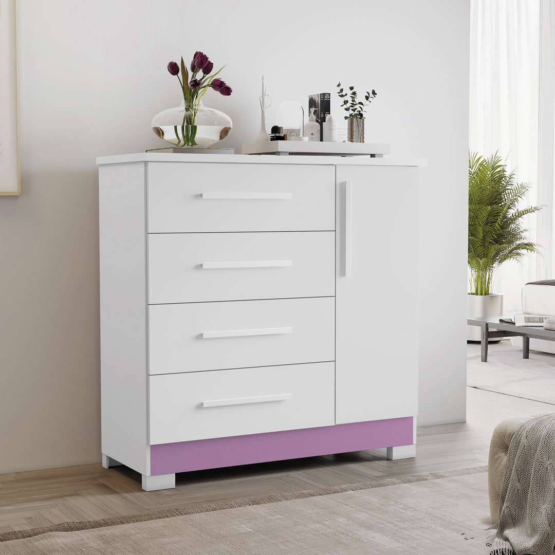 Comoda NT 5185 com 1 Porta e 4 Gavetas