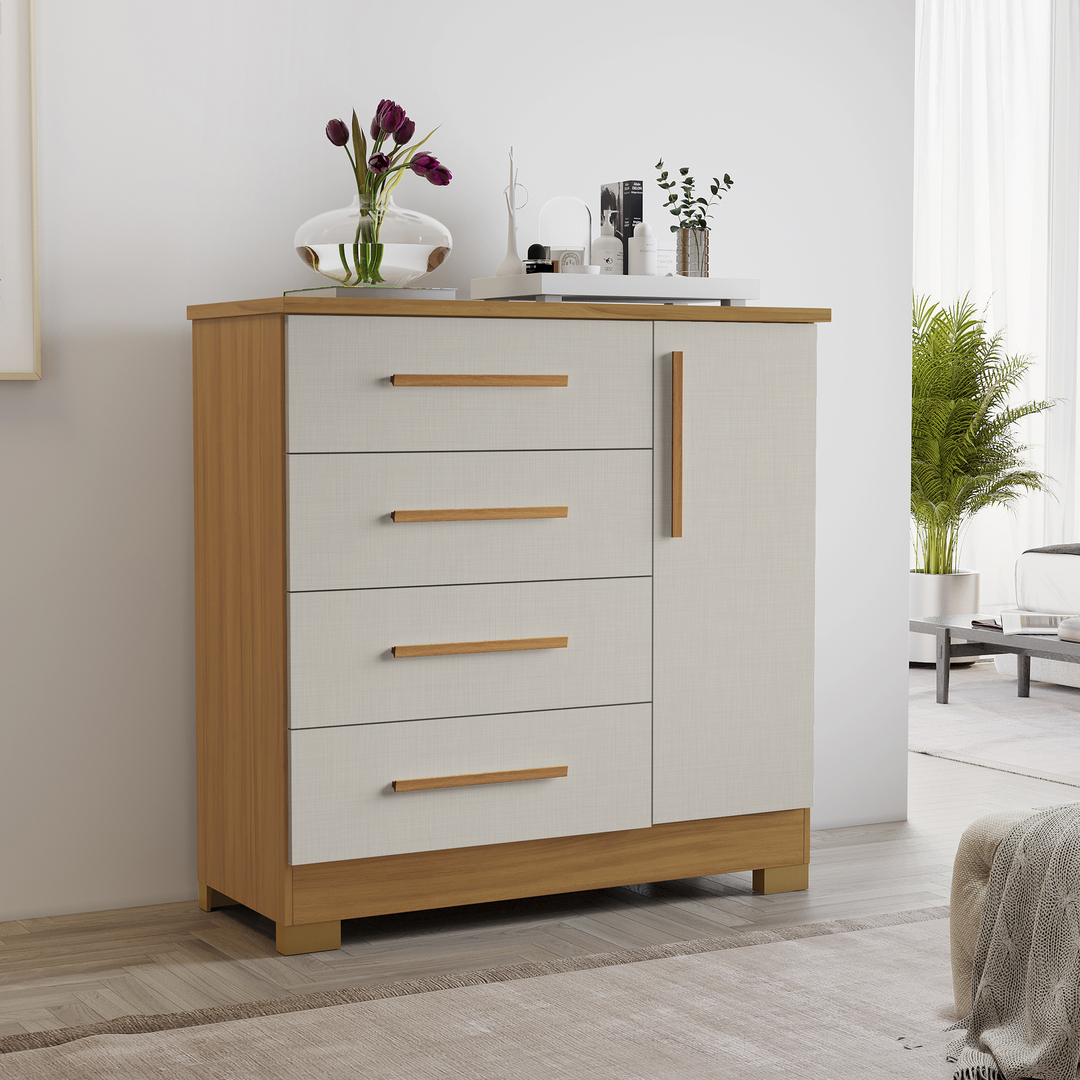 Comoda NT 5185 com 1 Porta e 4 Gavetas - Imagem 3