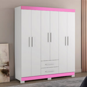 Roupeiro Notavel NT 5130 com 6 Portas e 2 Gavetas