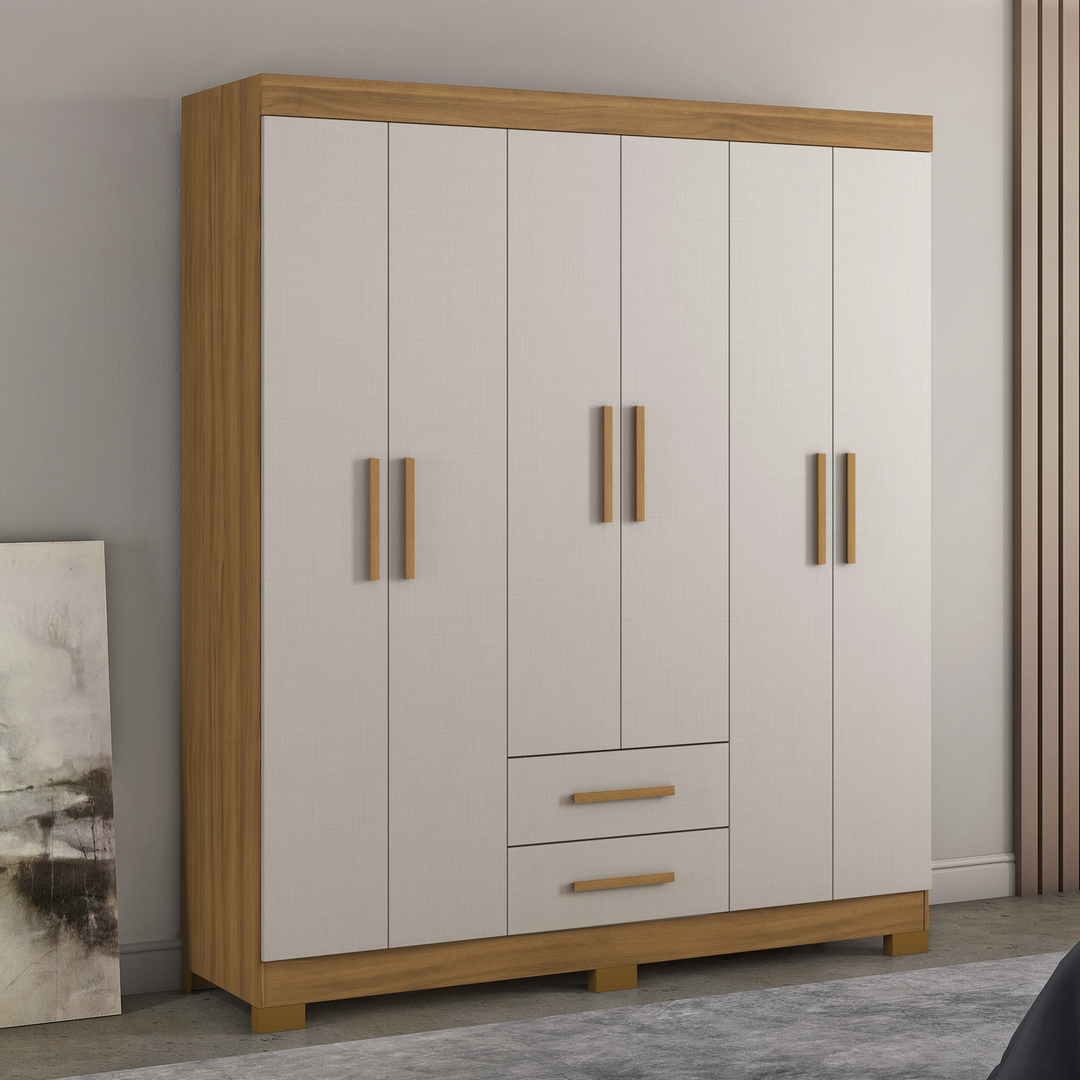 Roupeiro Notavel NT 5130 com 6 Portas e 2 Gavetas - Imagem 2