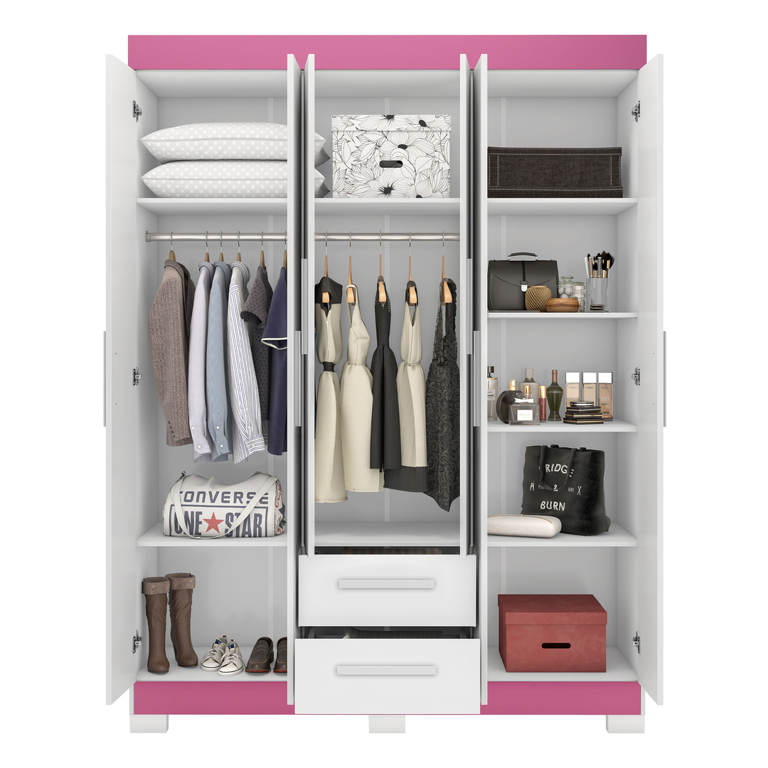 Roupeiro Notavel NT 6015 com 6 Portas e 2 Gavetas – Ley Móveis