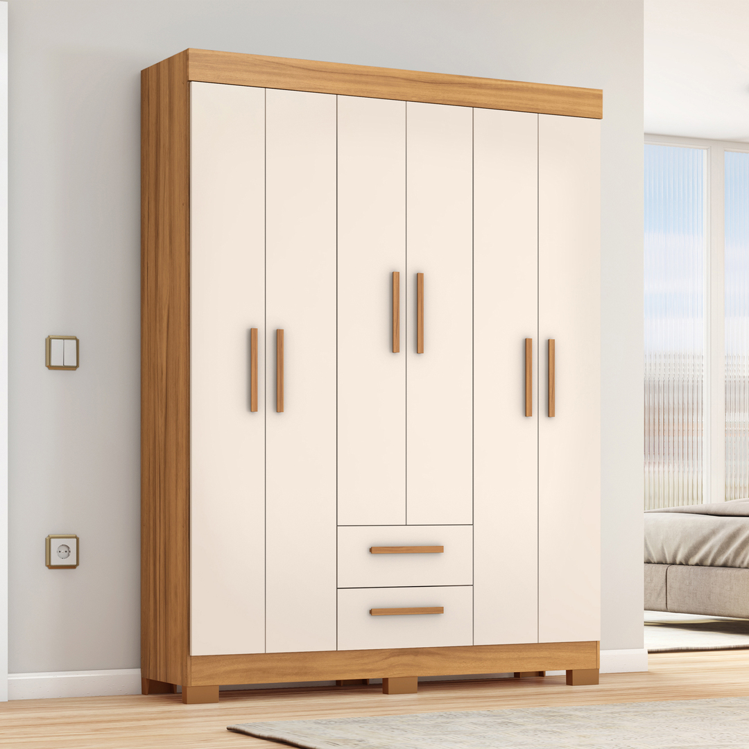 Roupeiro Notavel NT 6015 com 6 Portas e 2 Gavetas - Imagem 2