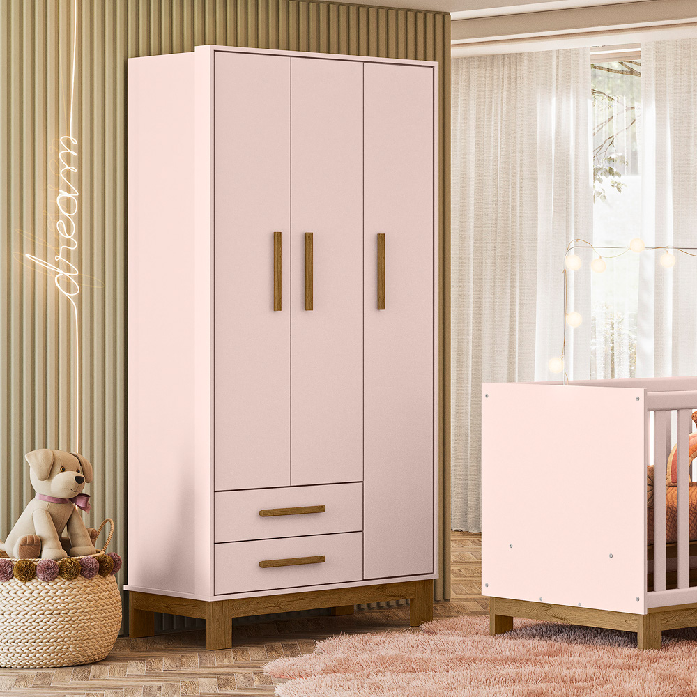 Roupeiro com 3 Portas e 2 Gavetas Q Encanto Slim 4340 - Imagem 3