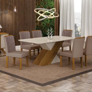 Mesa Ilheus 1,80 com 6 Cadeiras
