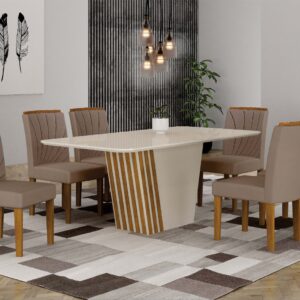 Mesa Liz 1,80 com 6 Cadeiras