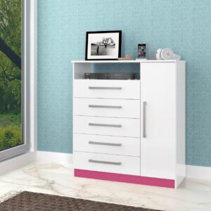 Cômoda Vicenza com 1 Porta e 5 Gavetas