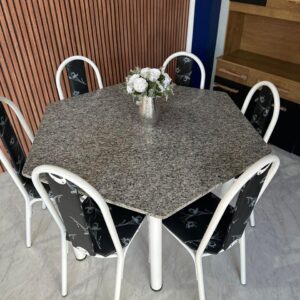 Mesa Sextavada Michelly c/06 Cadeiras