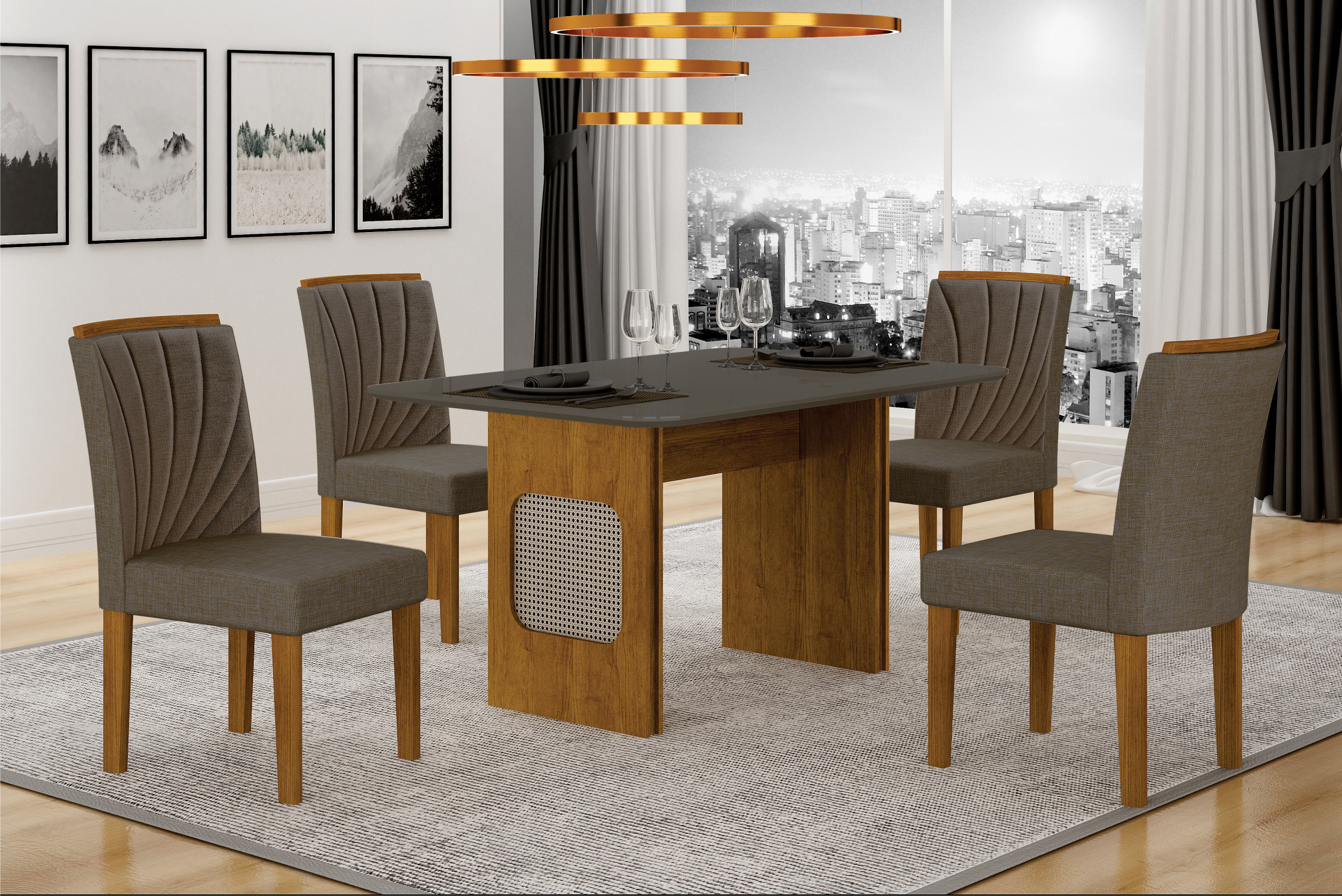 Mesa Lara 1,20 com 4 Cadeiras - Imagem 2