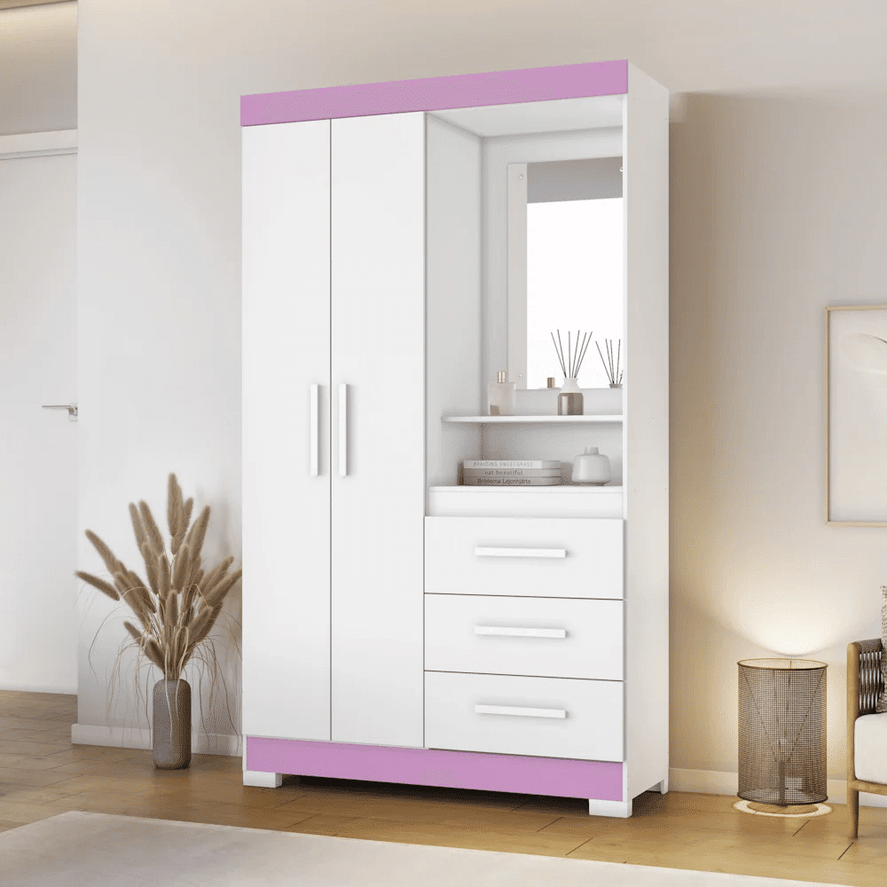 Roupeiro Notavel NT 6020 com 2 Portas e 3 Gavetas - Imagem 6