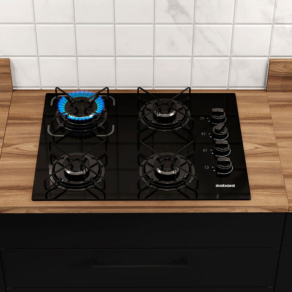 COOKTOP ITATIAIA ESSENCIAL 4Q 127/220V PRETO