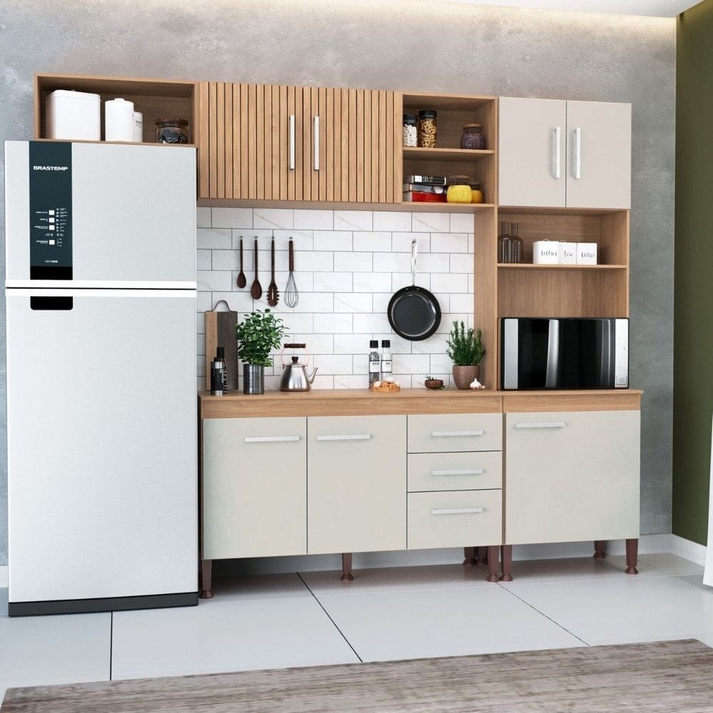 Cozinha Completa Isabelle MB 9011 com 8 Portas e 2 Gavetas